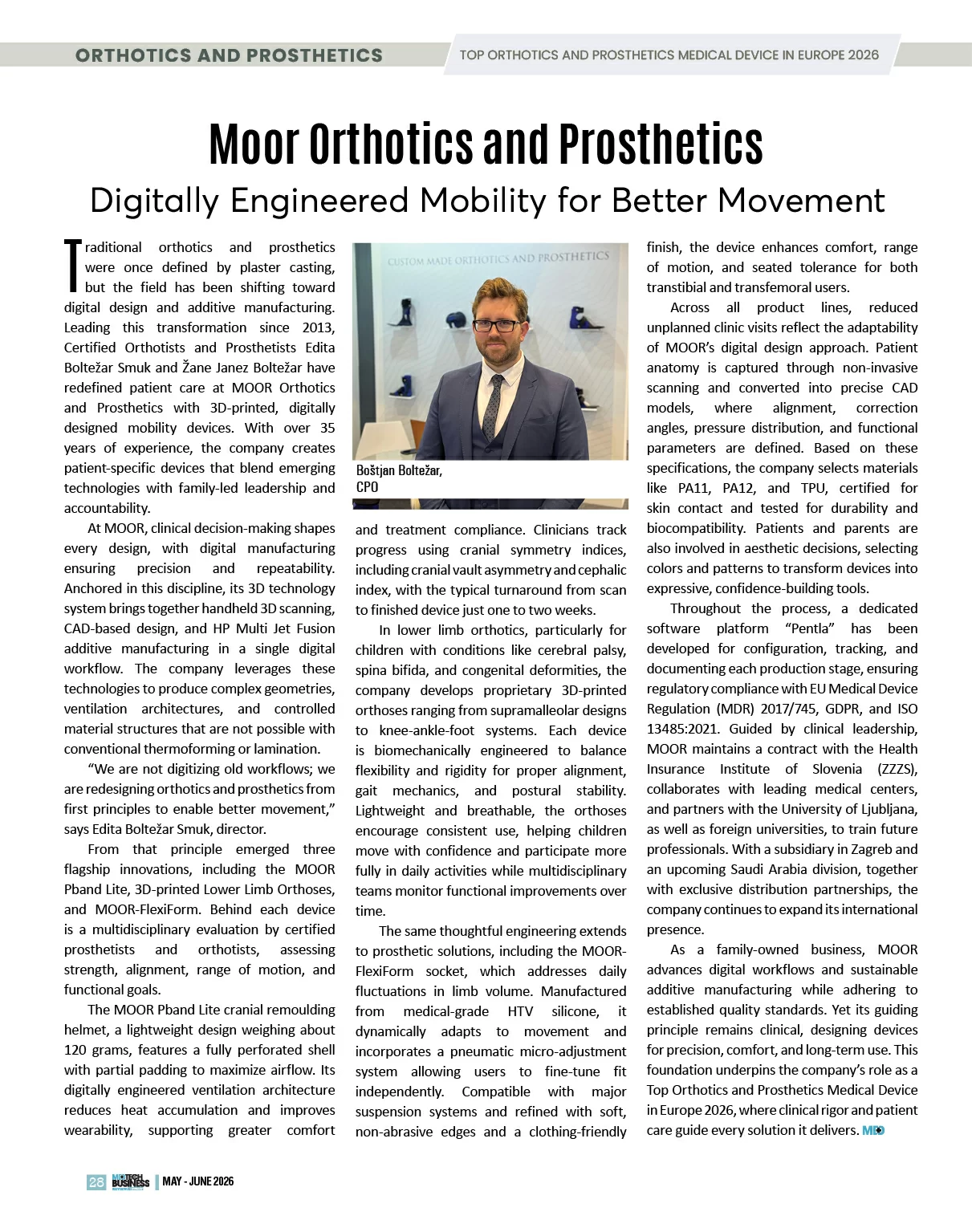  Orthotics and Prosthetics  | Med Tech Business Review